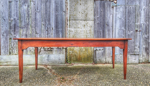 19th Century Tapered Leg Dining Table with one Drawer