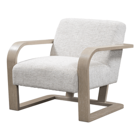 Occasional Chair in Grey Tweed Performance Fabric