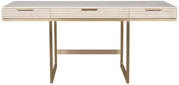 3 Drawer Axis Desk by Vanguard Furniture, bronze hardware
