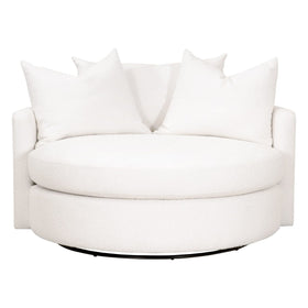Swivel Sofa in Performance Boucle Fabric