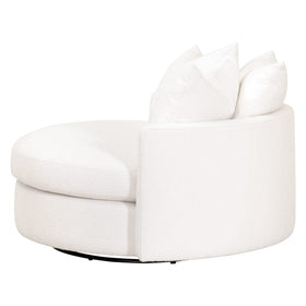 Swivel Sofa in Performance Boucle Fabric