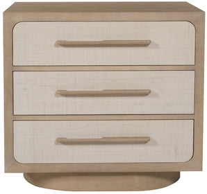 Raffia and Wire Brushed Oak Dresser & Nightstand