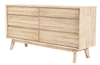 Dresser with 6 Drawers in Light Neutral Finish