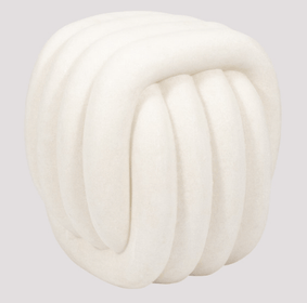 18" Quartz Resin Stool, White