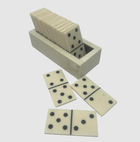 Set Of Domino's With Bone Tray