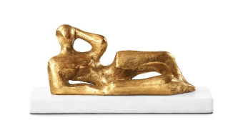 Resting Figure Gold Leaf Statue
