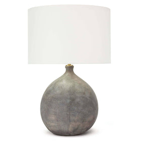 Ceramic Lamp with Grey Organic Glaze