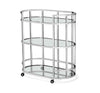 Stainless Steel & Glass Bar Cart - Hamptons Furniture, Gifts, Modern & Traditional