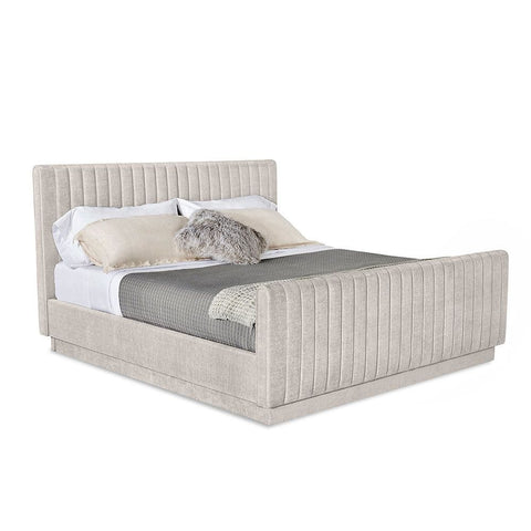 Channeled Upholstered Bed - Quick ship – English Country Home