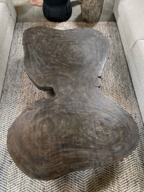 Large Tree Trunk Coffee Table in Dark Brown Stained Finish