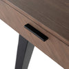 Natural Wood Desk with Black Finished Ash Legs