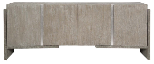 Buffet in Grey with stainless steel pulls on two doors