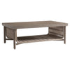Oak Side Table with Woven Shelf