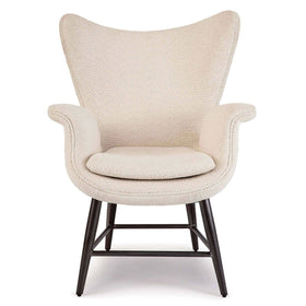 Mid Century Modern Inspired Armchair in Soft Boucle