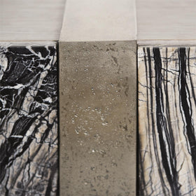 Unusual Credenza with front marble detail