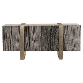 Unusual Credenza with front marble detail