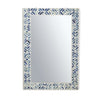 Chevron & Mosaic Style Indigo Bone Wall Mirror