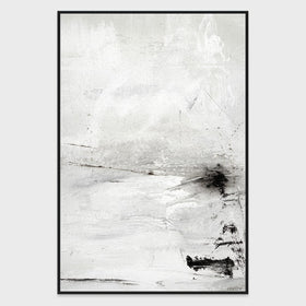 Abstract Black and white image on canvas