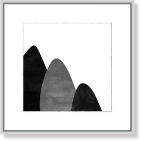 Framed Abstract Black and Whites on PLexiglass