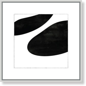 Framed Abstract Black and Whites on PLexiglass