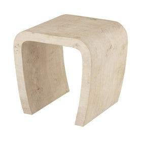 Burled Wood Veneer Accent Table