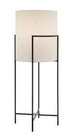 50" Rounded Translucent Outdoor Floor Lamp - Cordless, Rechargeable Bulb
