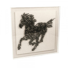 Abstract Golf Peg Horse Art - Framed