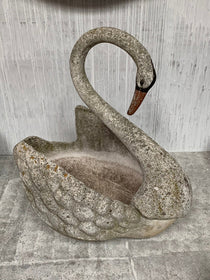 Large Stone Swan Planter