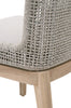 MESH OUTDOOR DINING CHAIR, IN TEAK AND GREY ROPE