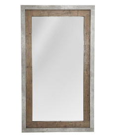 Double Frame Reclaimed Pine Floor Mirror