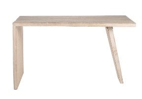 Whitewashed Pine Desk with Waterfall Edge