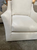 Large Swivel Armchair in Performance Linen, Made in the USA