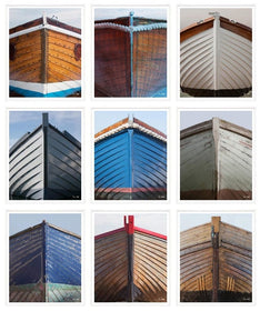 Series of Boat Hulls in Color, Small Size.