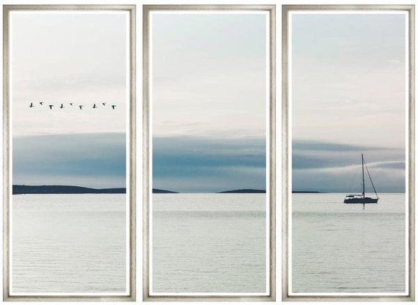 Sailing Home Tryptic, Giclee Photograph on Fine Art Paper