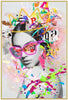 Colorful Print of Woman with Sunglasses with Neon