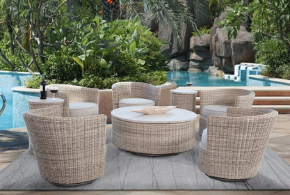 Outdoor Driftwood Swivel Chair