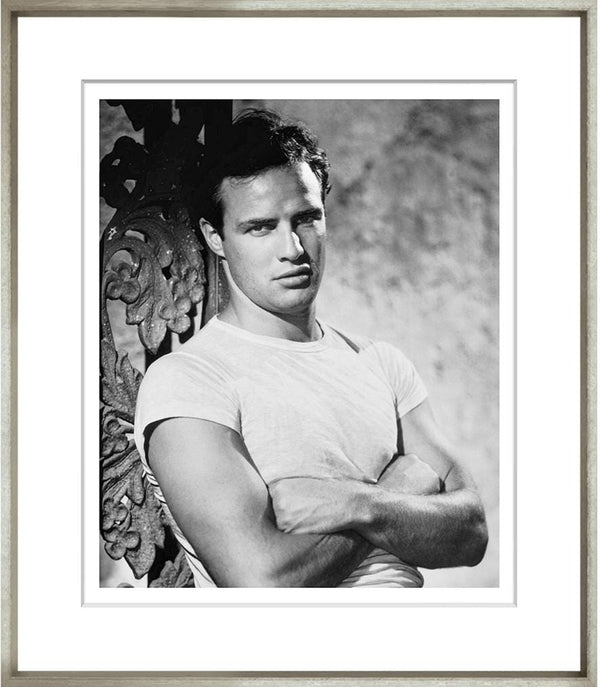 Marlon Brando in the 1951 drama film a Street Car Named Desire. framed photo