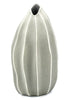 Ribbed Tall Grey Vase
