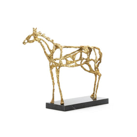 Gold Leaf Horse Statue