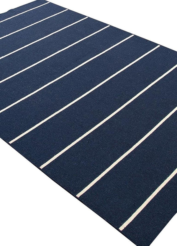 Navy and White Floor Rug - Hamptons Furniture, Gifts, Modern & Traditional