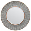 Round Concave Faux Shagreen Mirror - Hamptons Furniture, Gifts, Modern & Traditional