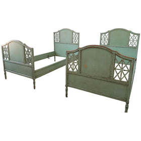 Pair of 1930 Twin Beds - Hamptons Furniture, Gifts, Modern & Traditional