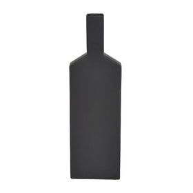 Black Speckled Glazed Earthenware Vase