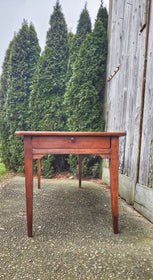 19th Century Tapered Leg Dining Table with one Drawer