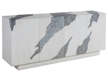 Oak Sideboard in 2 Sizes with Natural Form Zinc Clad Designs
