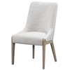 Dining Chair in Light Grey Tweed Performance Fabric