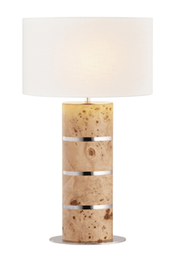 Burled Wood Table Lamp