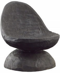 Wooden Hand Carved chair in natural Black