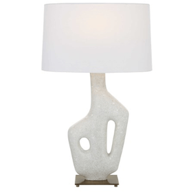 Ivory Table Lamp with Sculptured Base