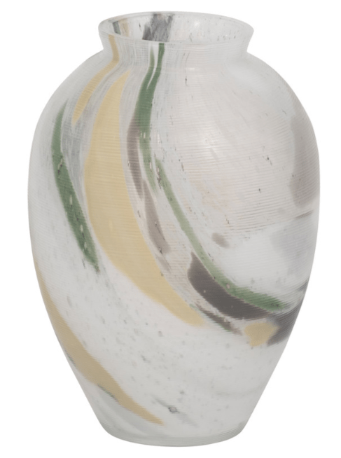 Multi-colored Glass Marbled Look Vase